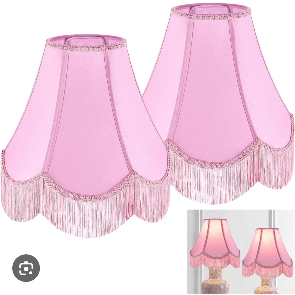Pink Fringe Lamp Shades